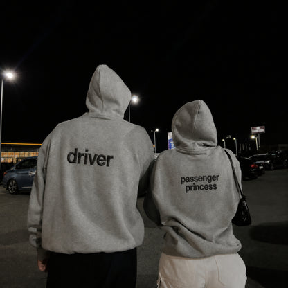 Driver And Passenger Princess Matching Embroidered Hoodie
