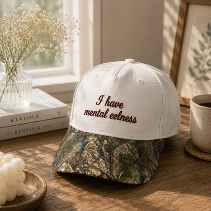I Have Mental Eelness Embroidered Floral Hat