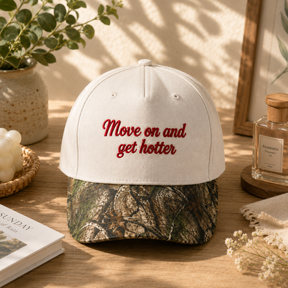 Move On And Get Hotter Embroidered Floral Hat