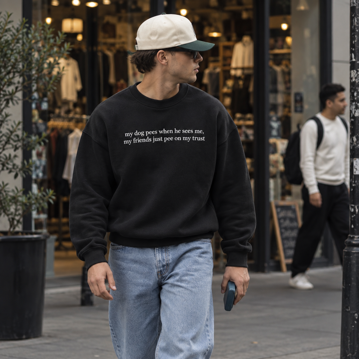 My Friends Just Pee On My Trust Embroidered Sweatshirt