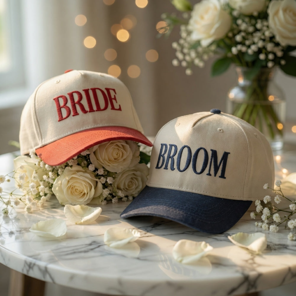 Bride and Groom Baseball Hats