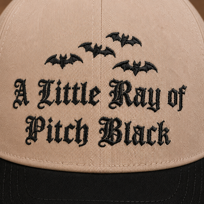 A Little Ray Of Pitch Black Embroidered Baseball Hat