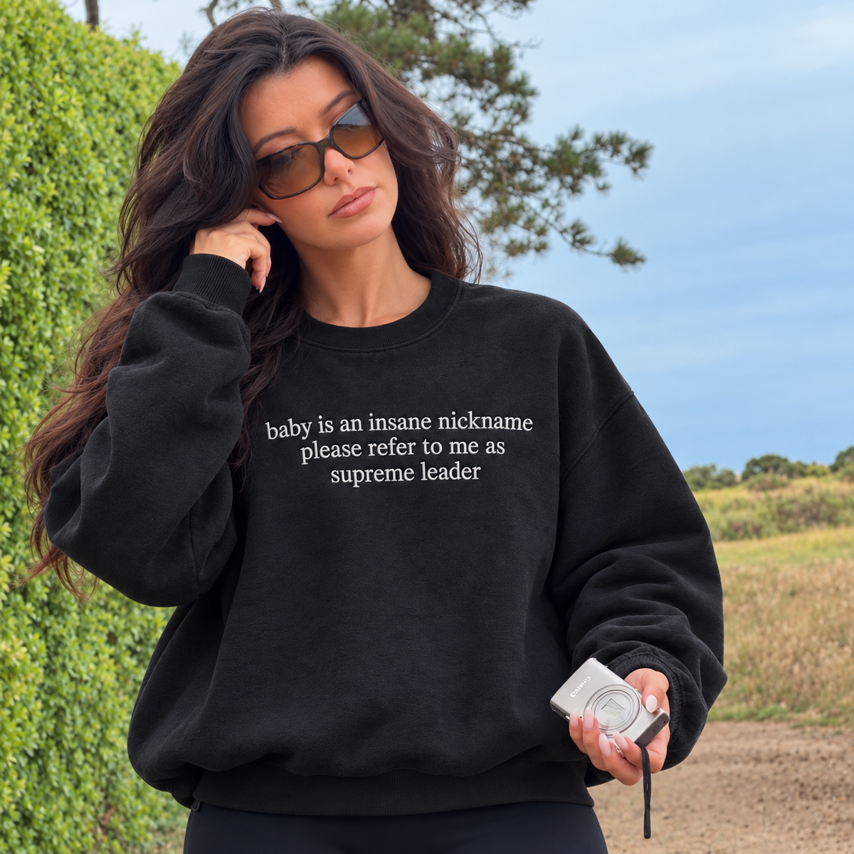 Baby Is an Insane Nickname Supreme Leader Embroidered Sweatshirt