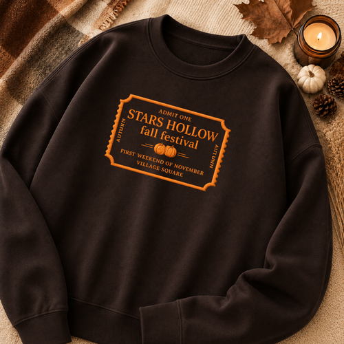 Stars Hollow Fall Festival's Ticket Embroidered Sweatshirt
