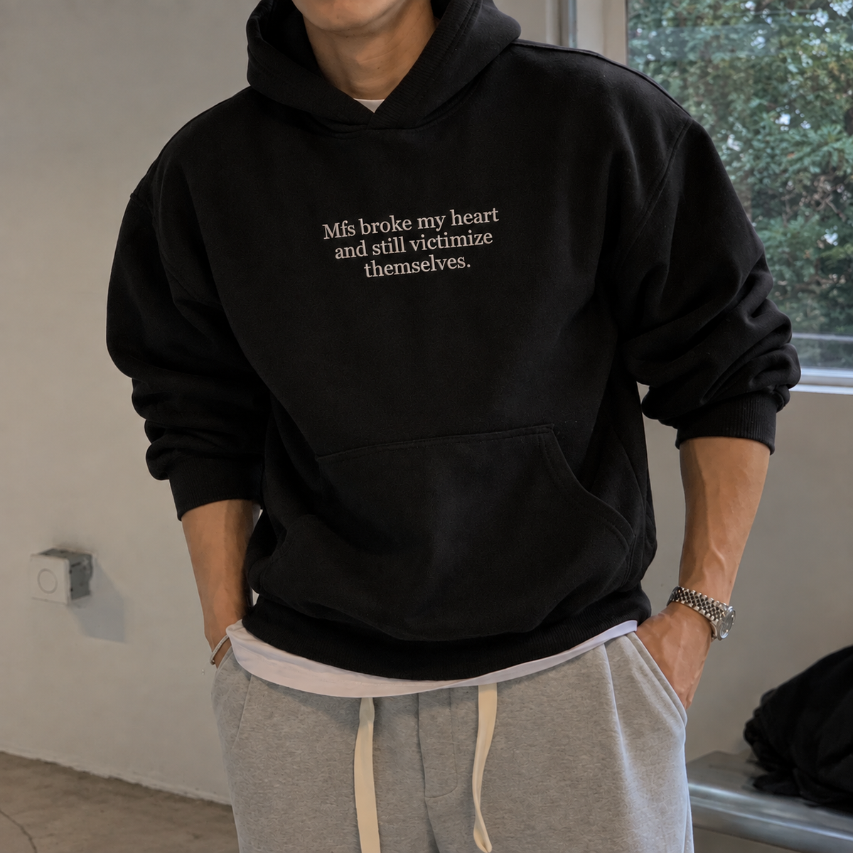 Mfs Broke My Heart Embroidered Sweatshirt