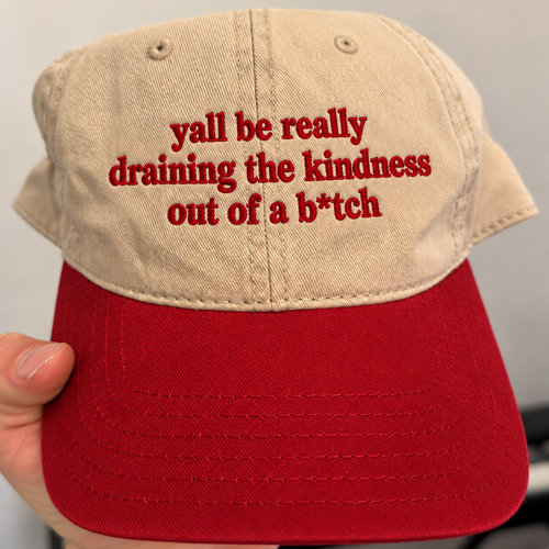 Draining The Kindness Out Of A B*tch Embroidered Baseball Hat