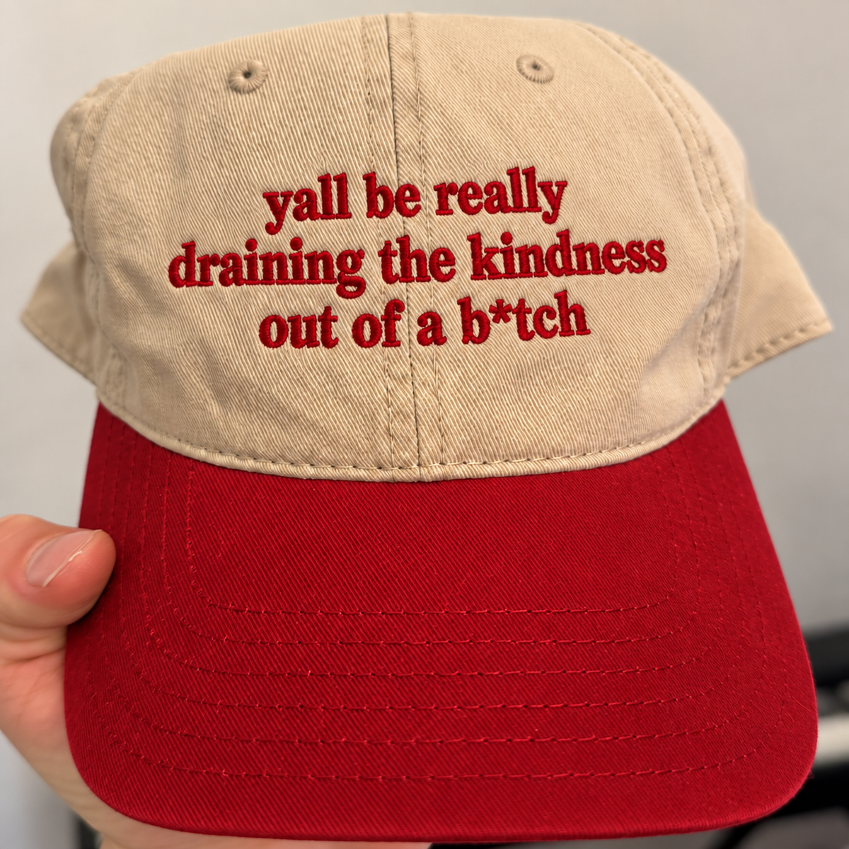 Draining The Kindness Out Of A B*tch Embroidered Baseball Hat