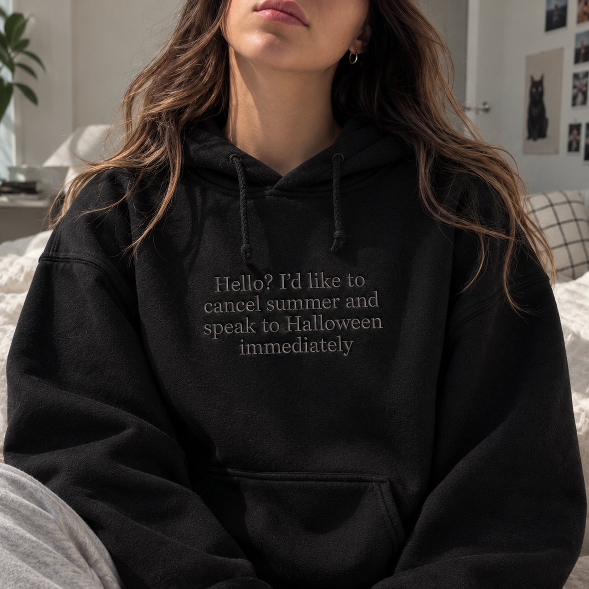 Speak To Halloween Immediately Embroidered Sweatshirt