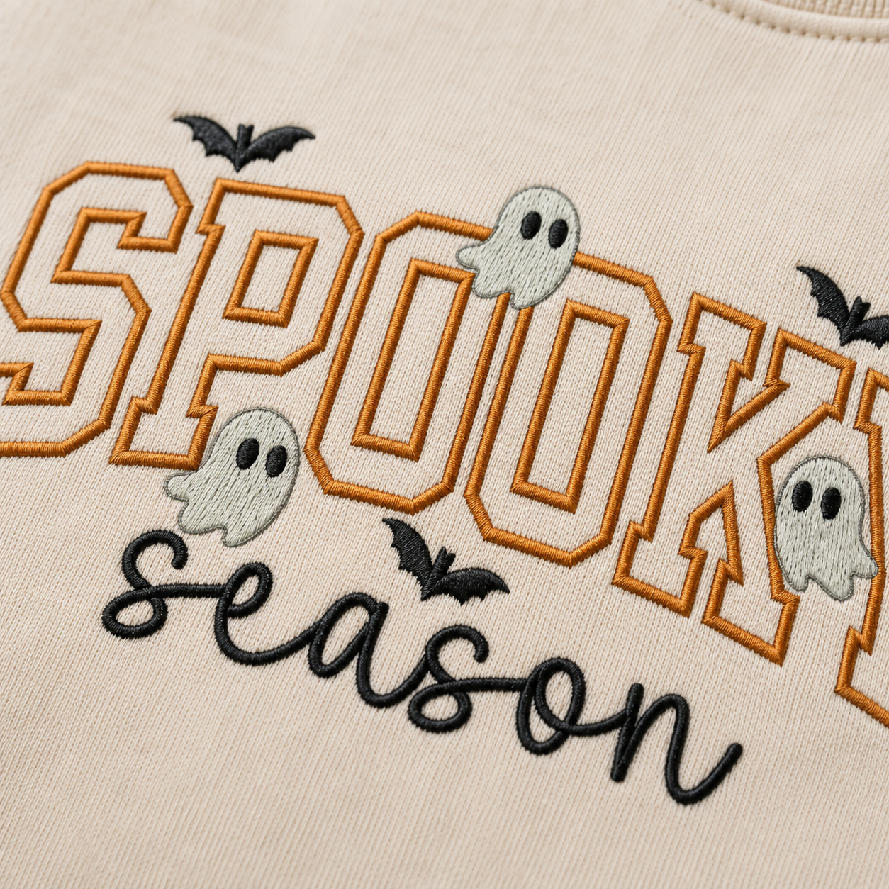 Spooky Halloween Season Embroidered Sweatshirt