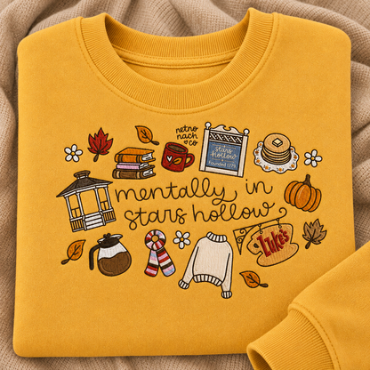 Mentally In Stars Hollow Embroidered Sweatshirt