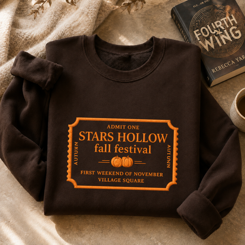 Stars Hollow Fall Festival's Ticket Embroidered Sweatshirt