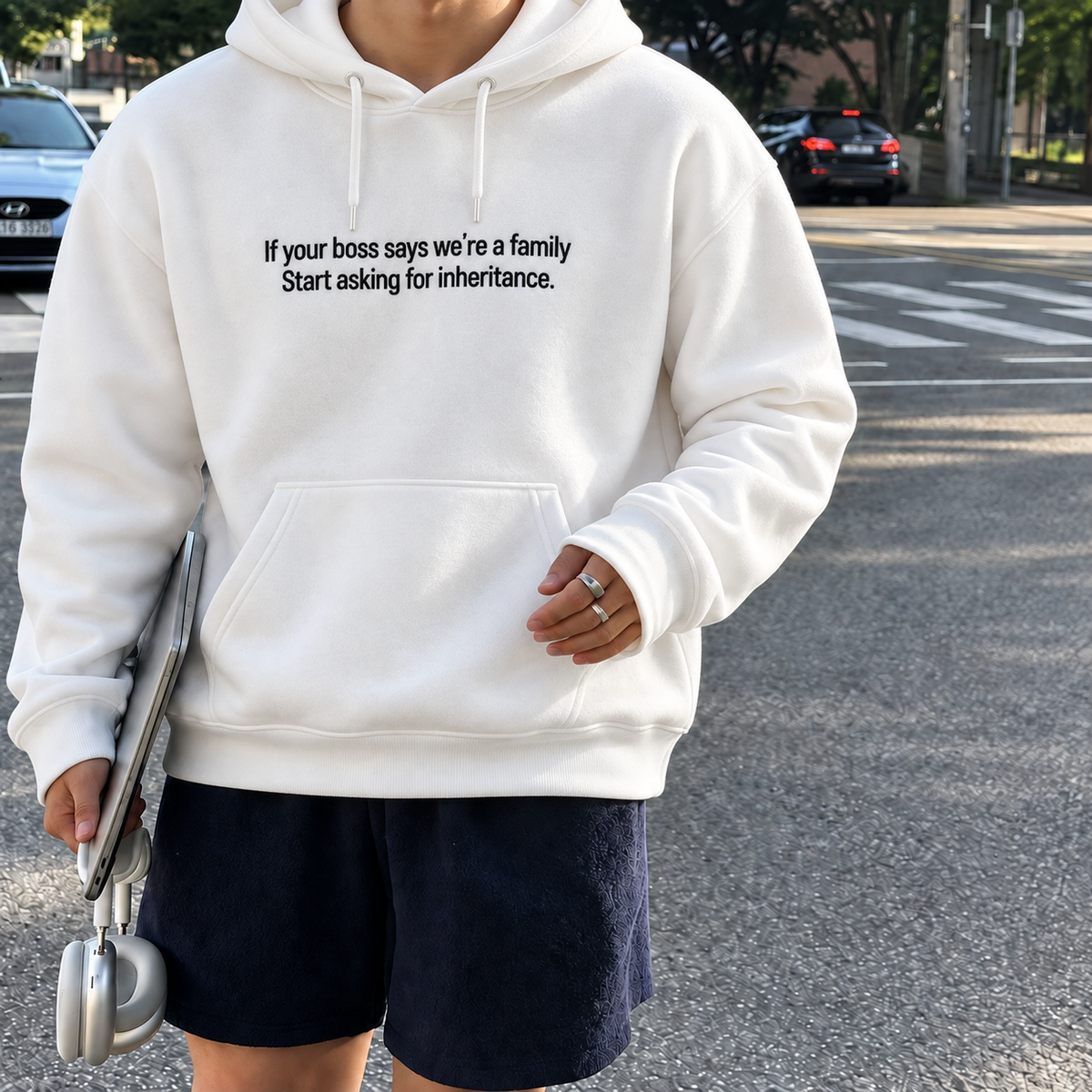 If Your Boss Says We’re A Family Embroidered Hoodie