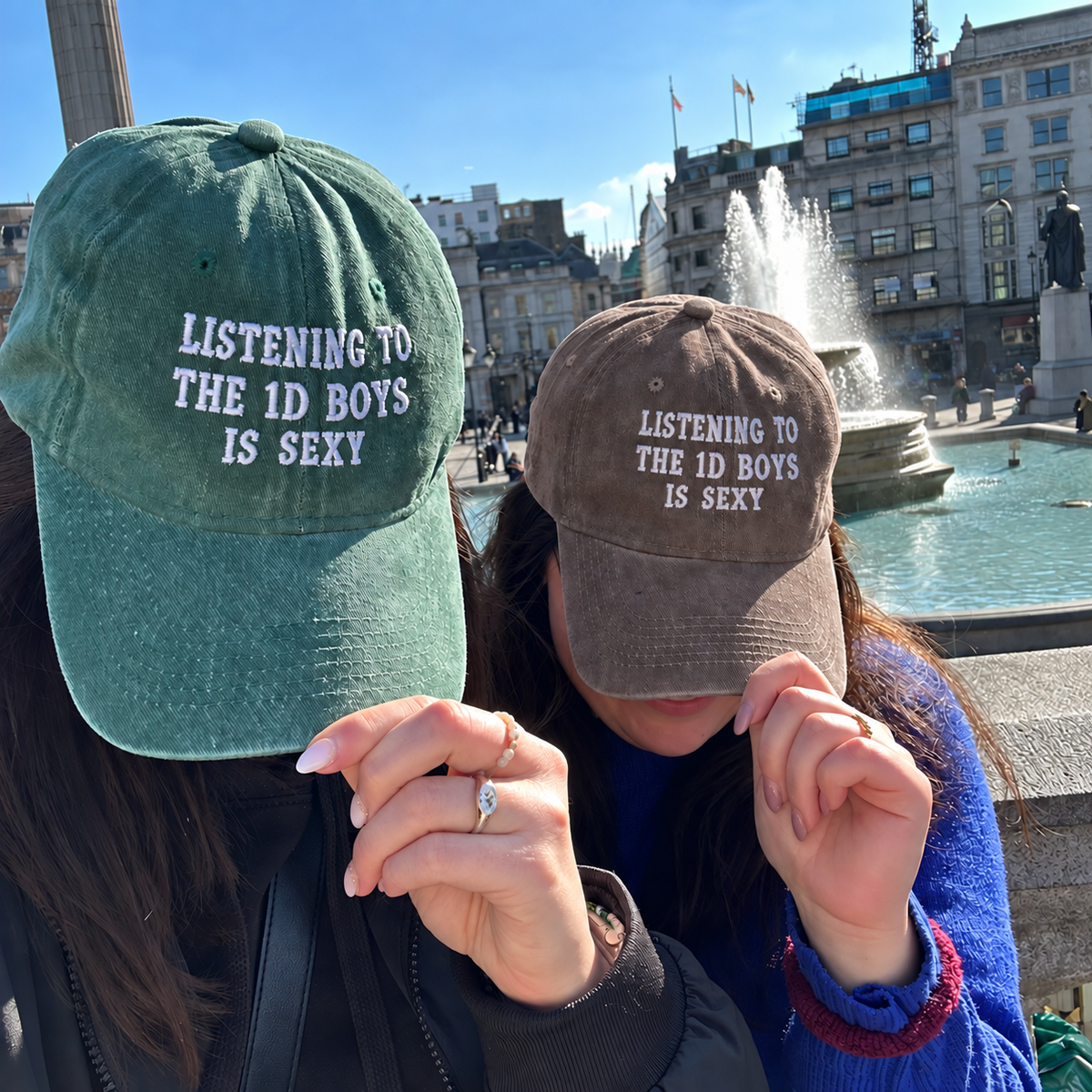 Listening To The 1D Boys Is Sexy Embroidered Washed Cap