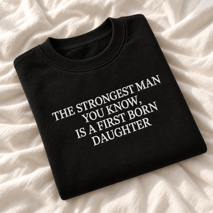 First Born Daughter Embroidered Sweatshirt