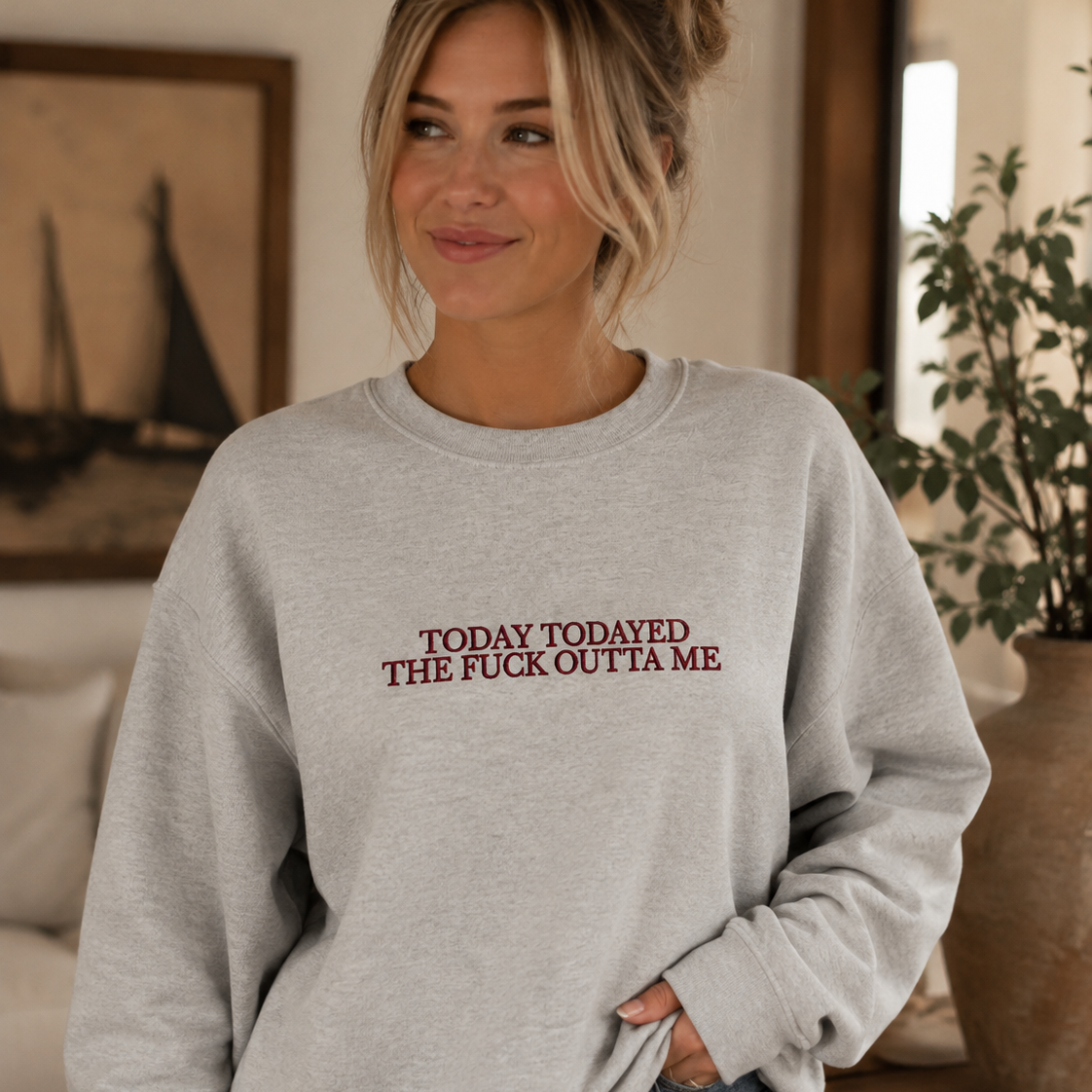 The Fuck Outta Me Embroidered Sweatshirt
