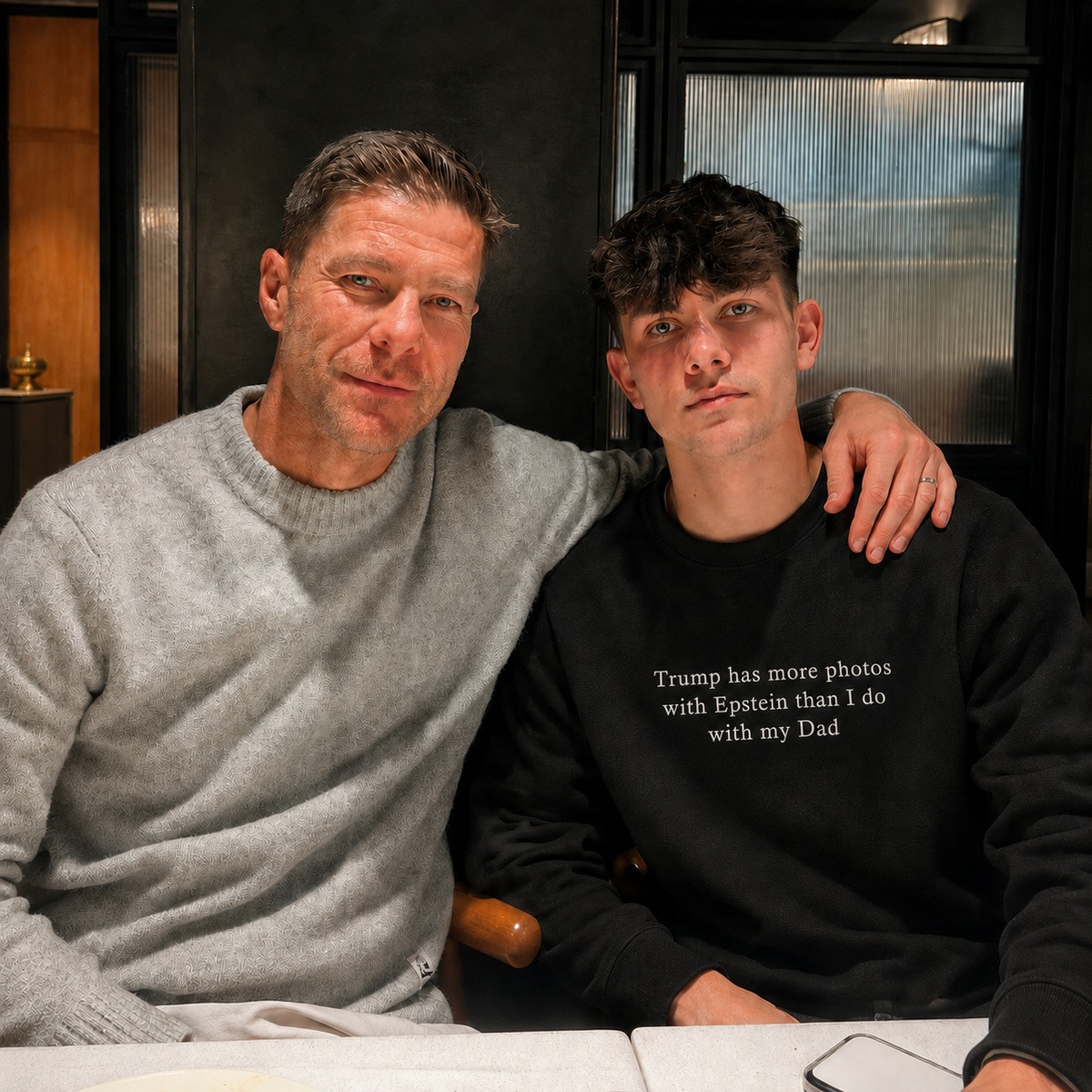 Trump Epstein Funny Political Embroidered Sweatshirt