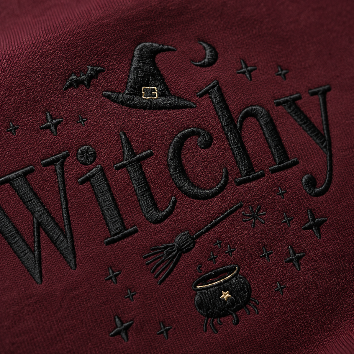 Witchy Halloween Embroidered Sweatshirt