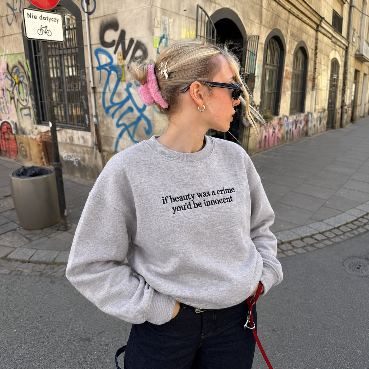 If Beauty Was A Crime Embroidered Sweatshirt